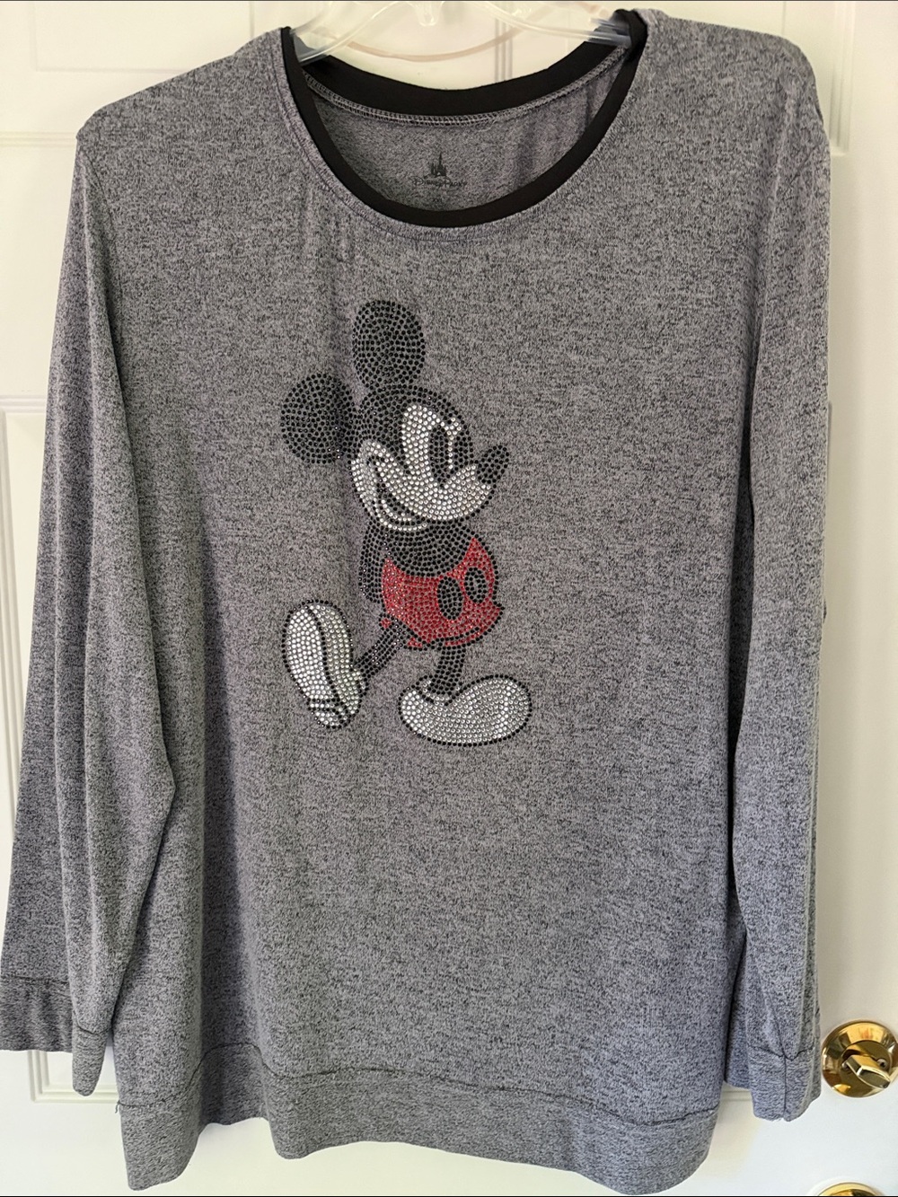 Disney Long Sleeve Mickey Rhinestone Tee